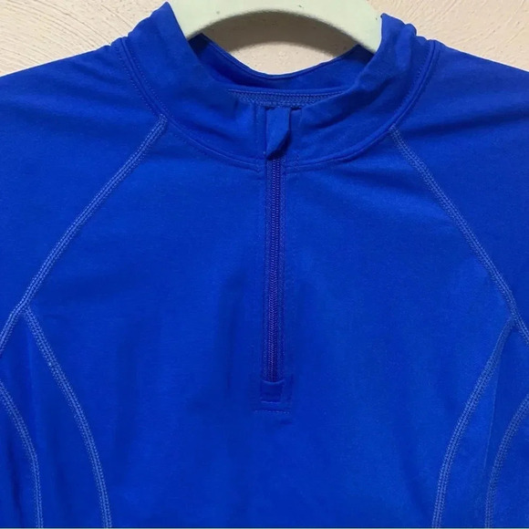 Coolibar Women's Freestyle Short Sleeve Rash Guard Baja Blue Size XS - Picture 10 of 13